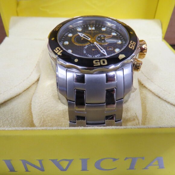 Invicta Men's 48mm Pro Diver Quartz Chronograph SS Watch IOB w/Papers 10382 - Picture 5 of 16